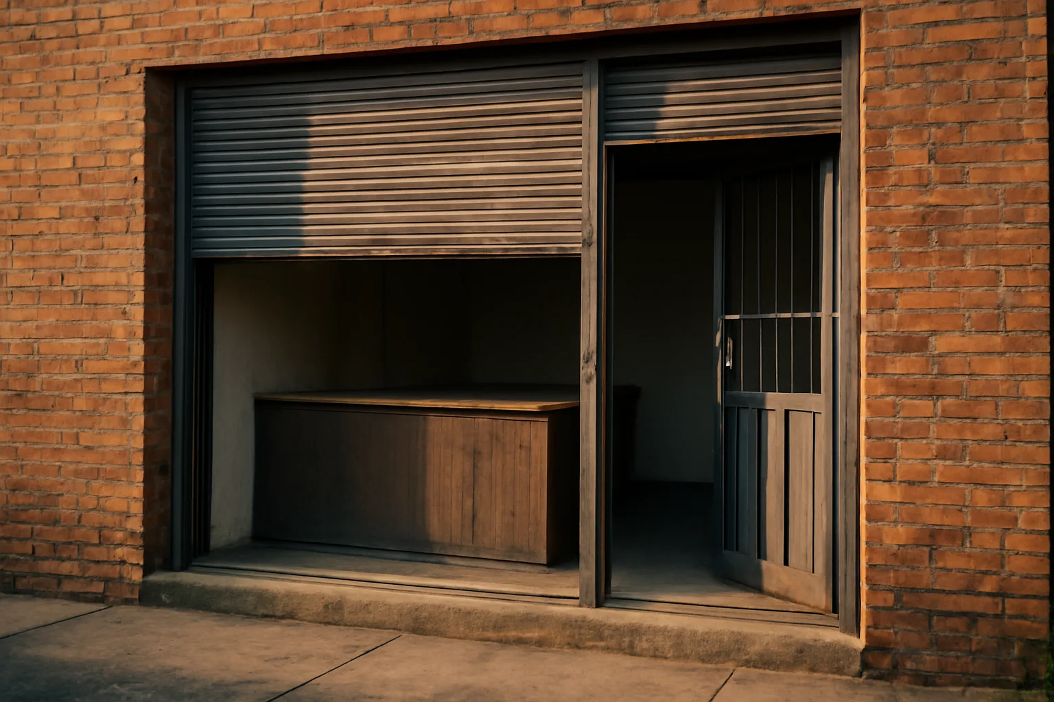 Storefront of a small scrap metal buying operation in Arkansas